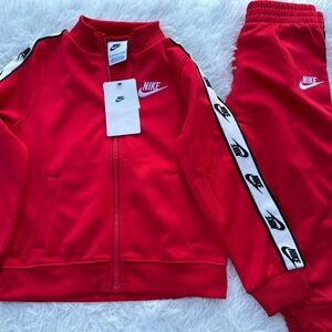 Nike Kids Red Track Suit Set New